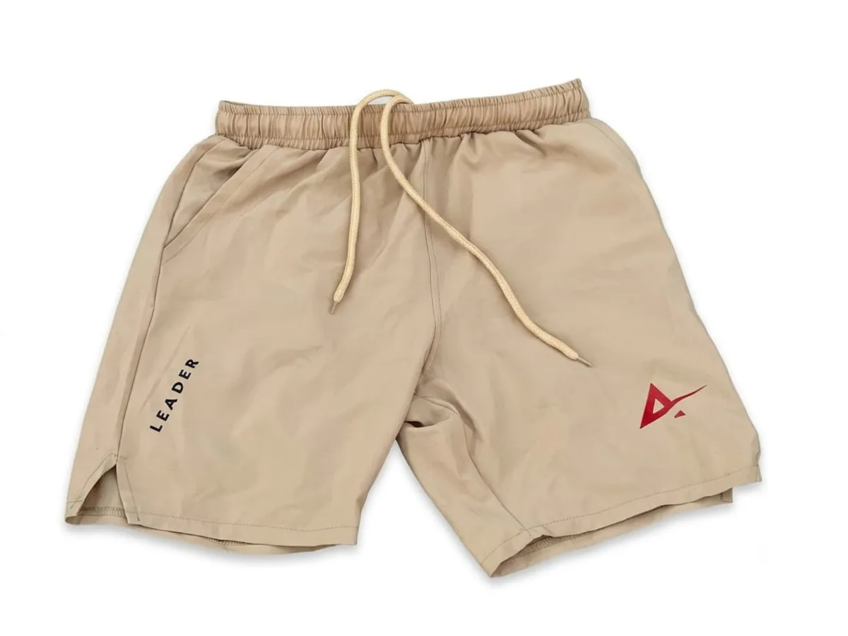 Alpha Crest Shorts — Beige