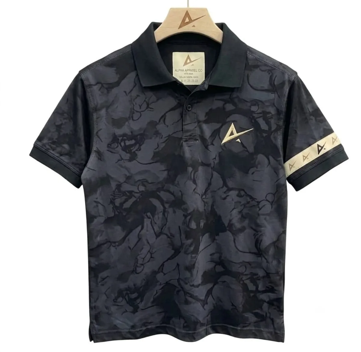 Alpha Eclipse Polo — Black / Dark Camo