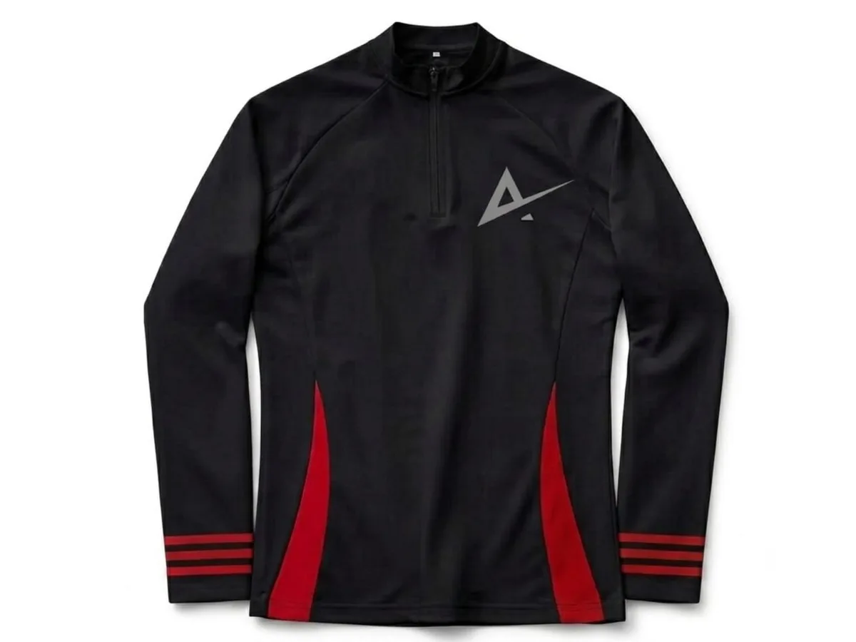Alpha Matrix Pullover — Black / Red