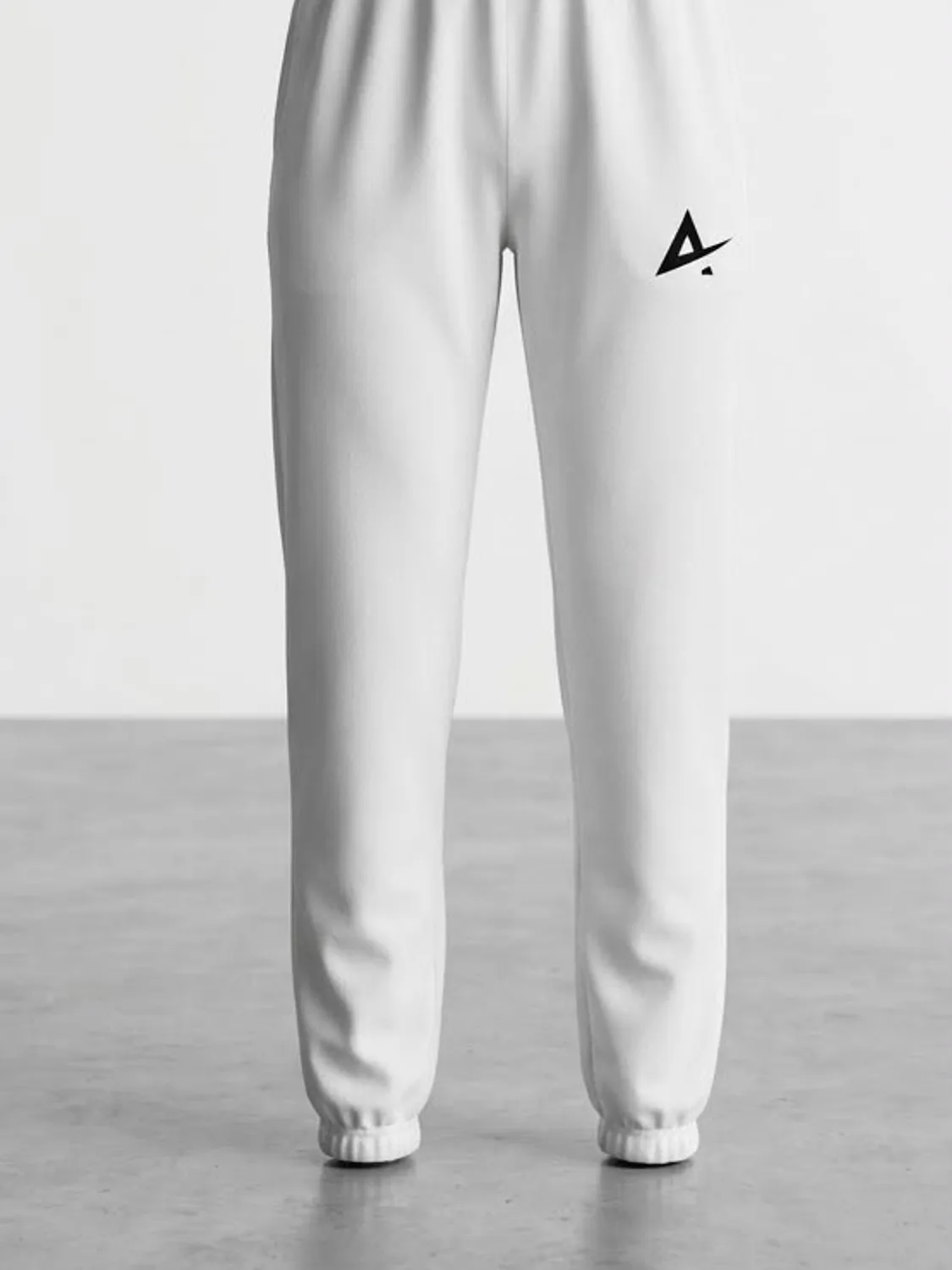 Alpha Plane White Jogger — White