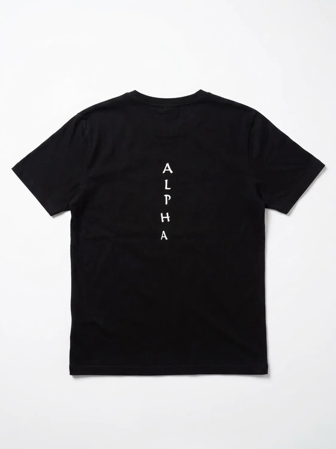 Alpha Premium Tee — Black (detail)