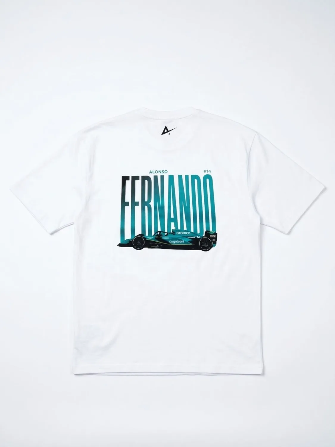 Alpha Printed Tee — White (detail)